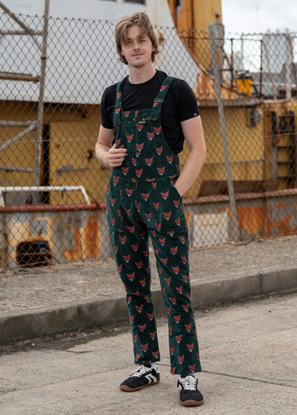 Run & Fly - Corduroy Fox Head Dungarees