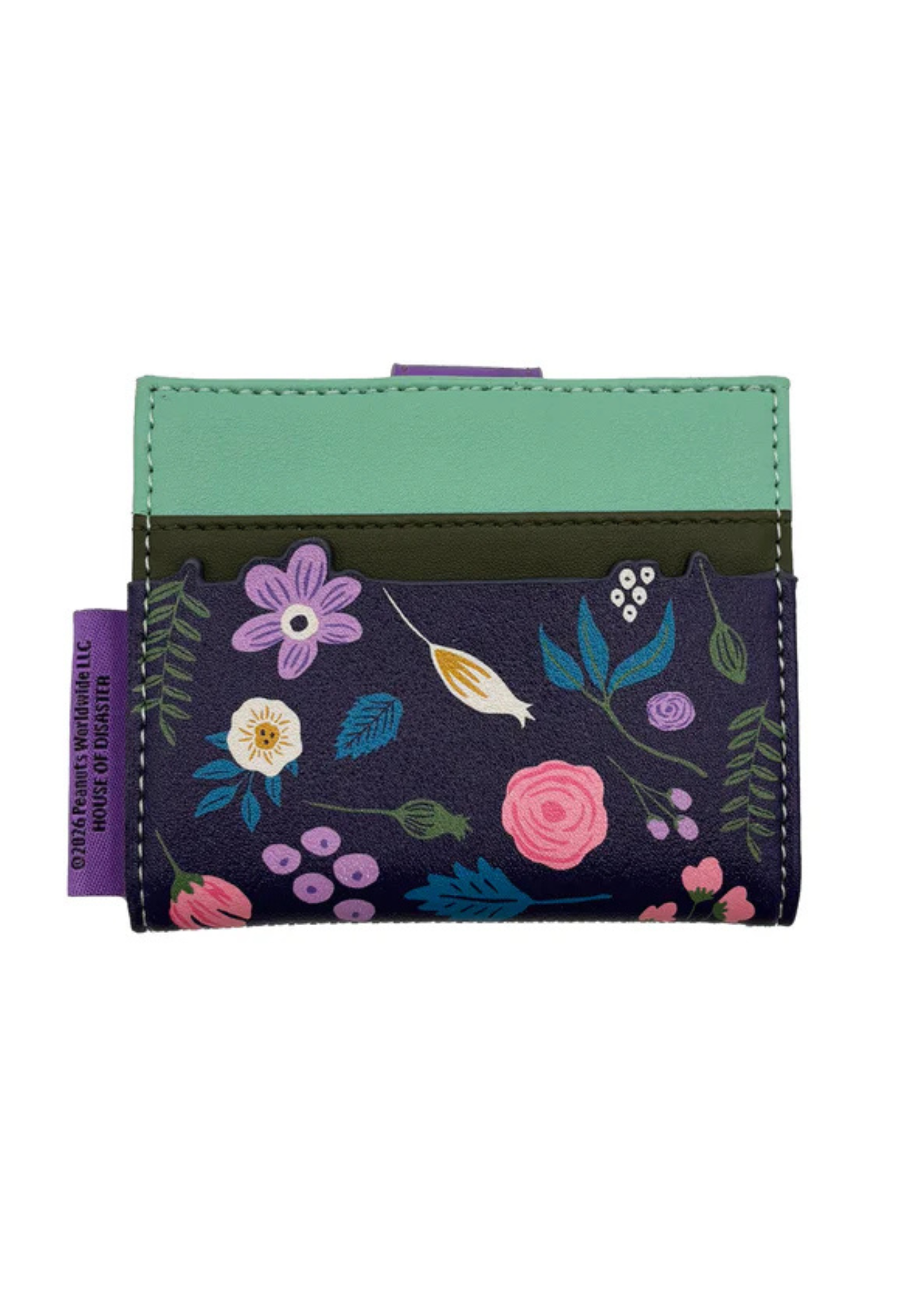House of Disaster - Peanuts Floral Foldover Cardholder