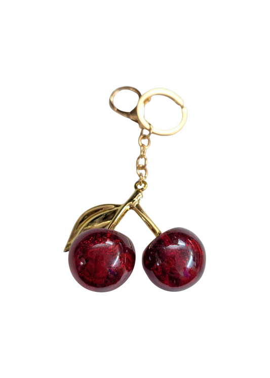 The Edit - Glitter Cherry Bag Charm Keyring