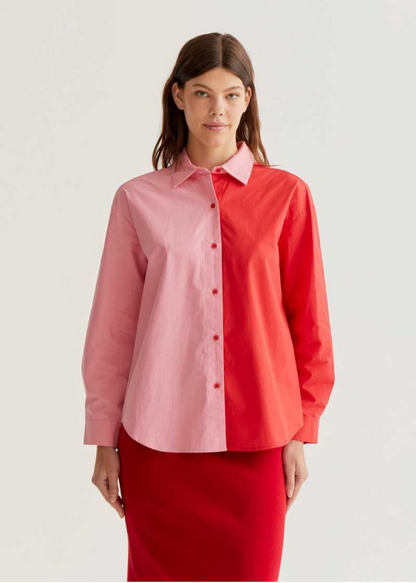 Compañia Fantastica - Pink and Red Contrast Shirt