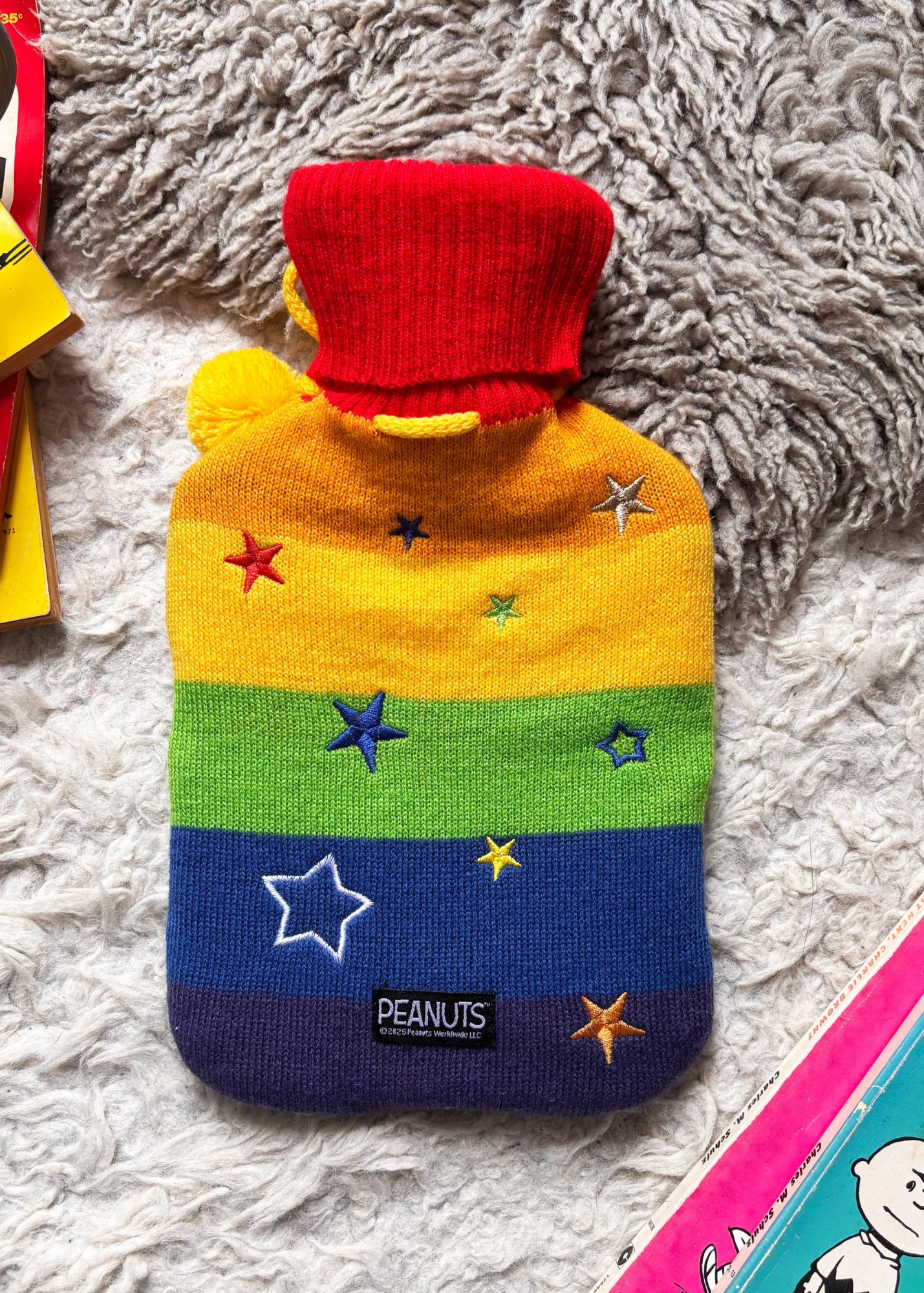 House of Disaster - Peanuts Rainbow Hot Water Bottle