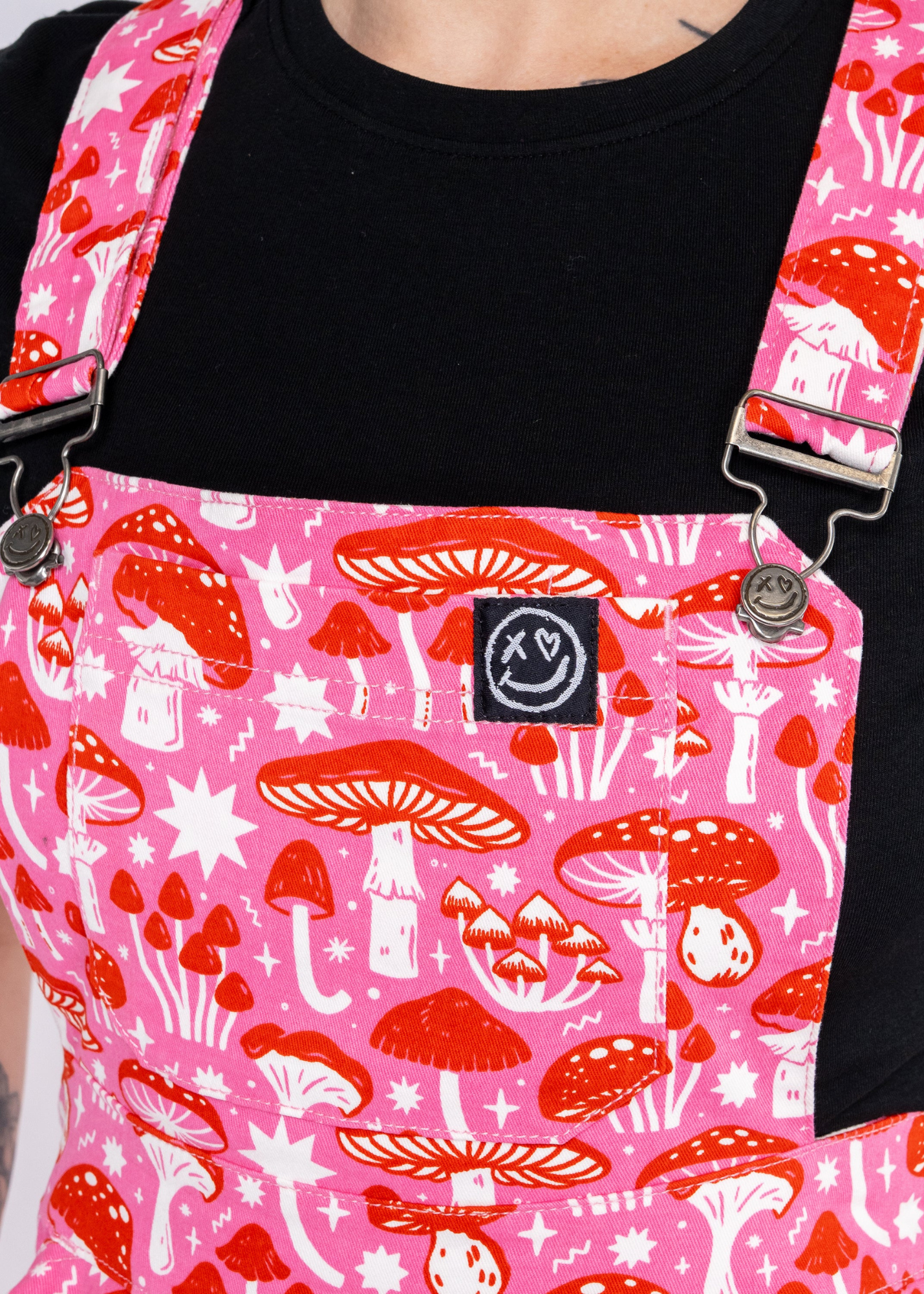 Rebel Romance x Stacey McEvoy-Caunt Mushrooms Stretch Flared Pinafore