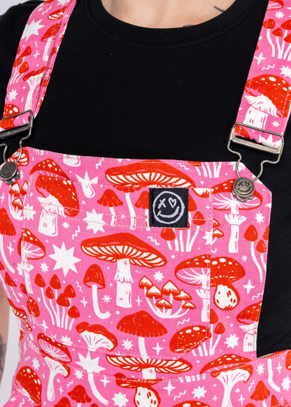 Rebel Romance x Stacey McEvoy-Caunt Mushrooms Stretch Flared Pinafore