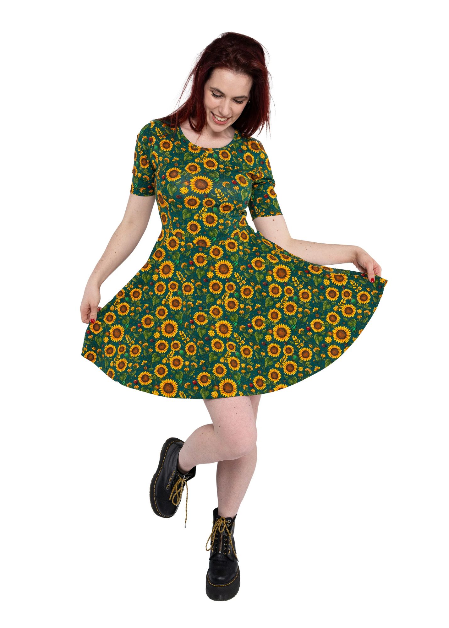 Rebel Romance - Sunflower Charity Fit & Flare Skater Dress