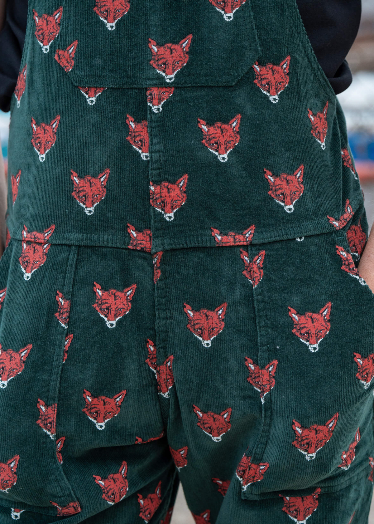 Run & Fly - Corduroy Fox Head Dungarees