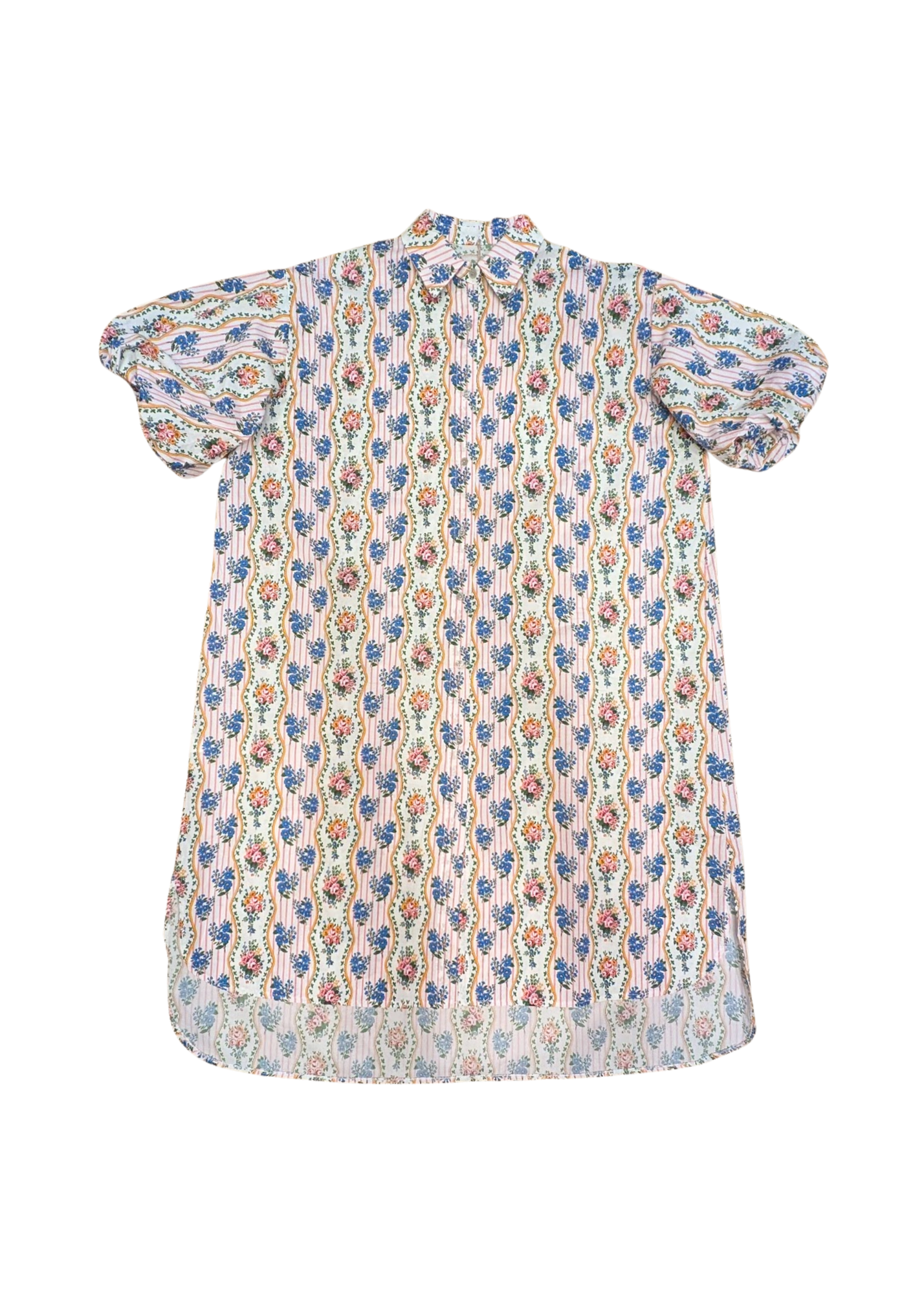 The Edit - Ditsy Flower Wavy Wallpaper Print Shirt Dress