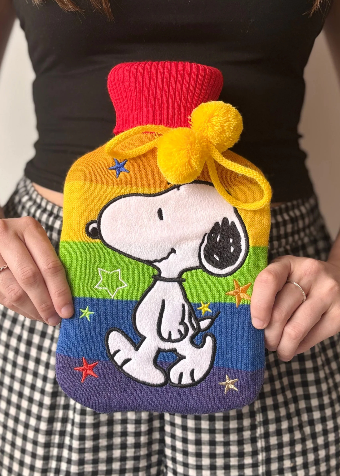 House of Disaster - Peanuts Rainbow Hot Water Bottle
