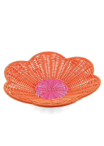 Rex London - Woven Plastic Basket Flower