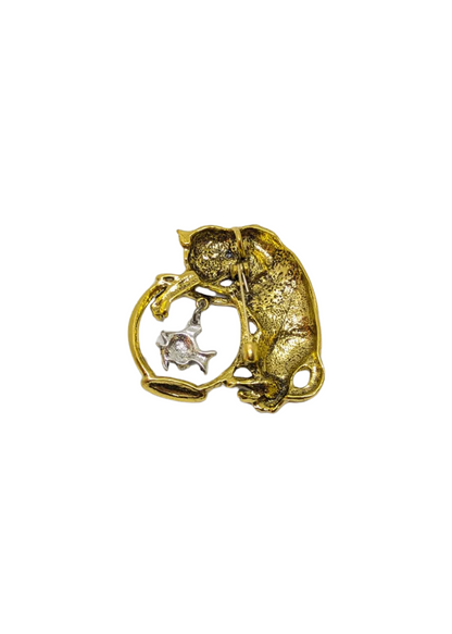 The Edit - Cat & Fishbowl Brooch