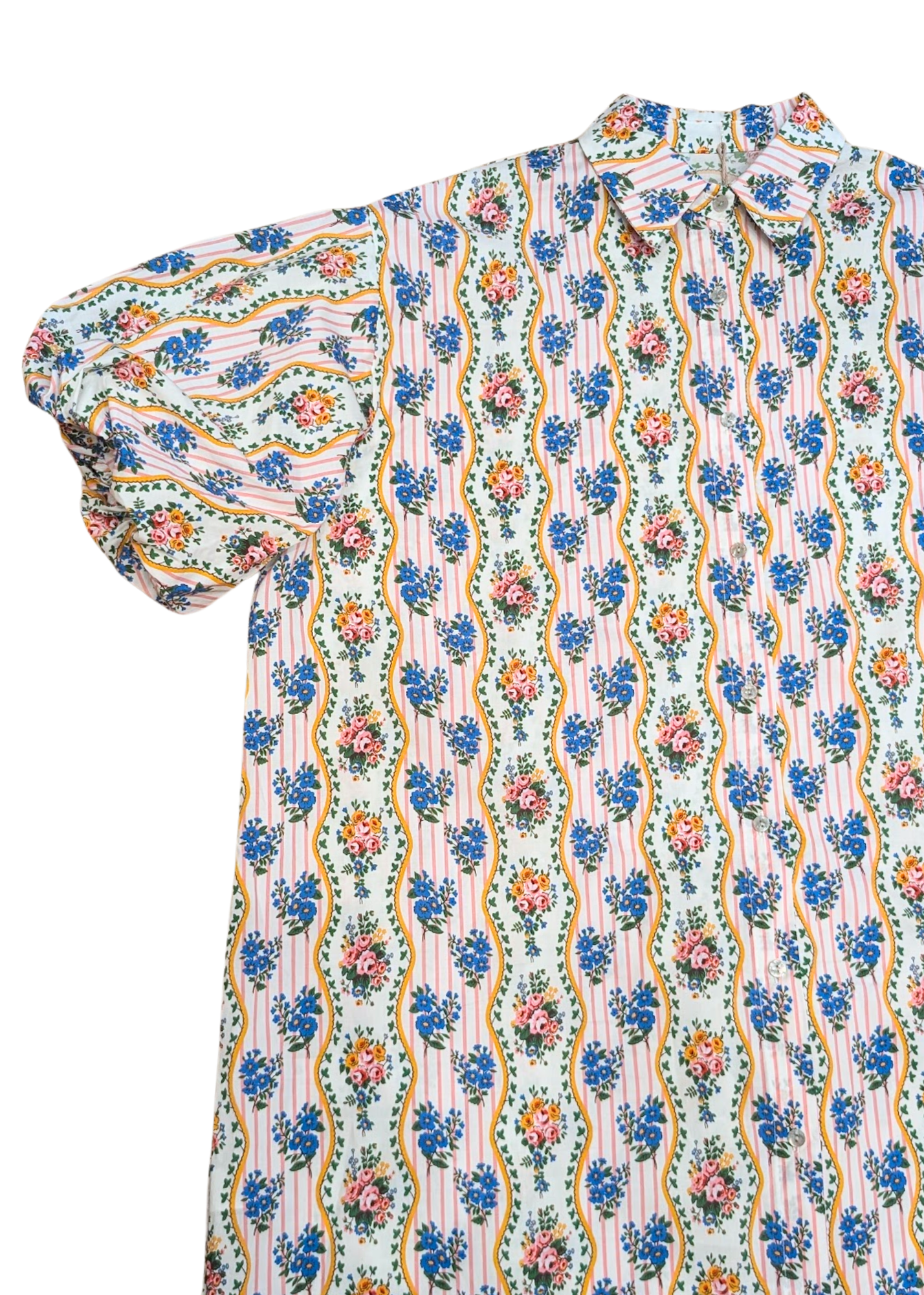 The Edit - Ditsy Flower Wavy Wallpaper Print Shirt Dress