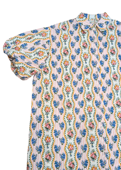 The Edit - Ditsy Flower Wavy Wallpaper Print Shirt Dress