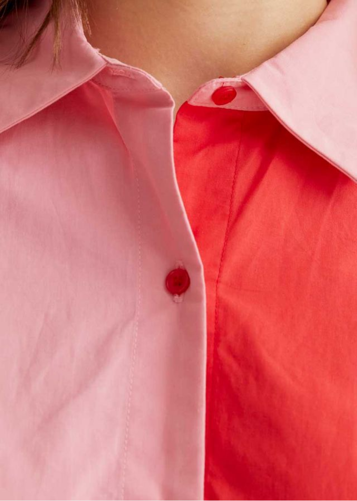 Compañia Fantastica - Pink and Red Contrast Shirt