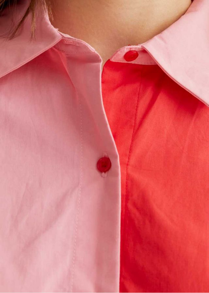 Compañia Fantastica - Pink and Red Contrast Shirt