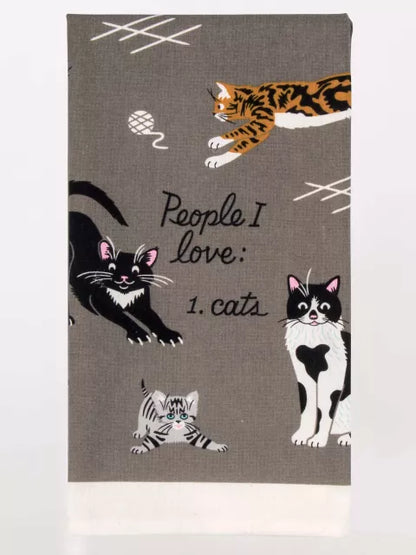 Blue Q -People I love - Cats Tea Towel