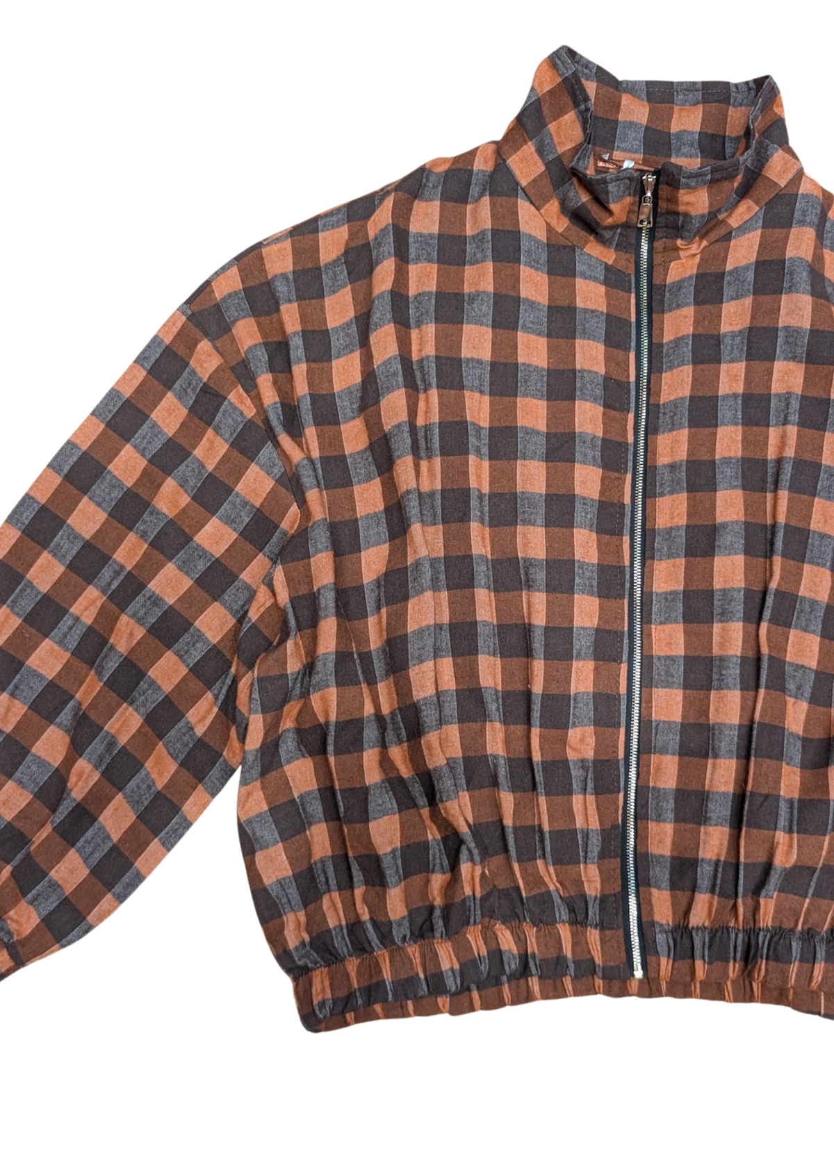 The Edit - Orange Check Oversized Jacket