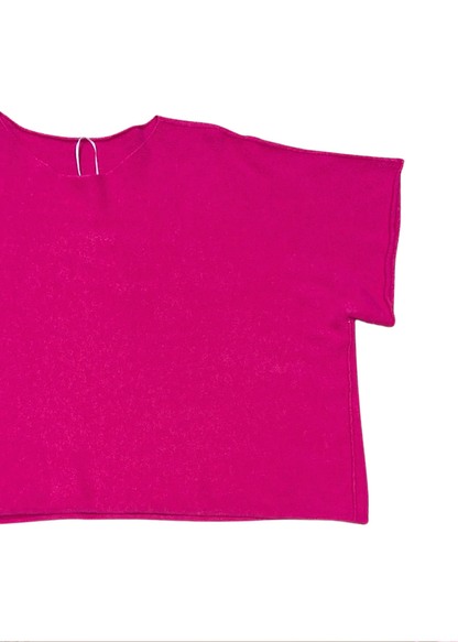The Edit - Fuchsia Knit Boxy Top