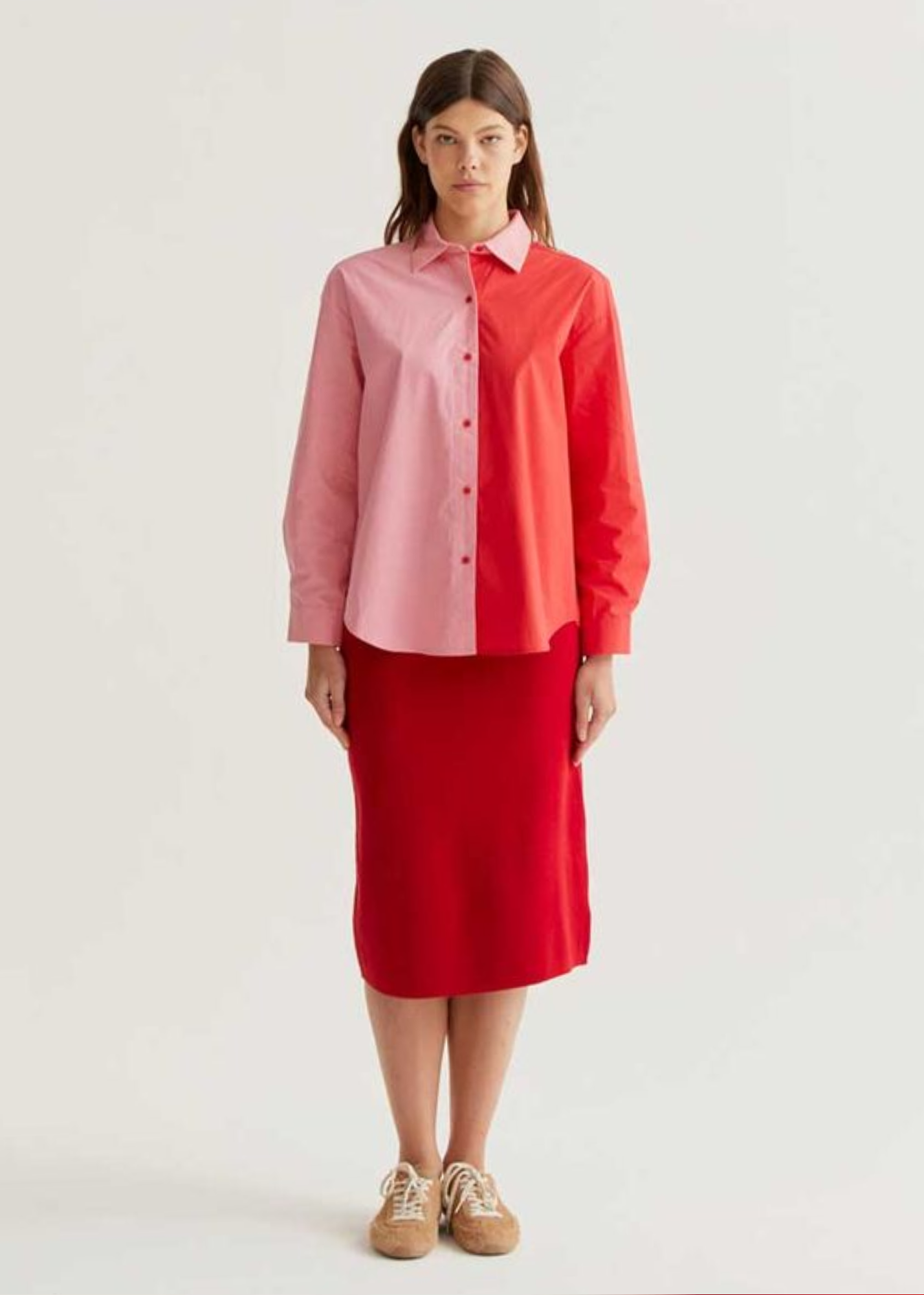 Compañia Fantastica - Pink and Red Contrast Shirt
