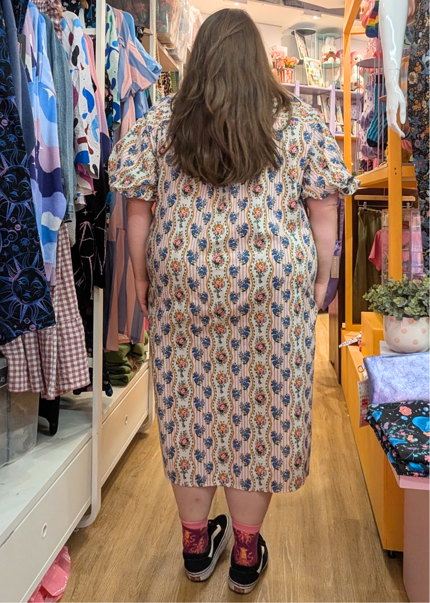 The Edit - Ditsy Flower Wavy Wallpaper Print Shirt Dress
