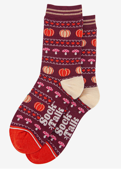 Sock Talk - Pumpkin & Toadstool Bamboo Socks