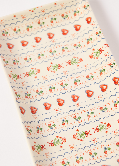 Daisy Street - Heart Wallpaper Print Trinket Dish