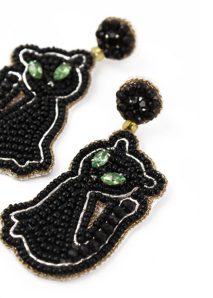 My Doris - Black Cat Earrings