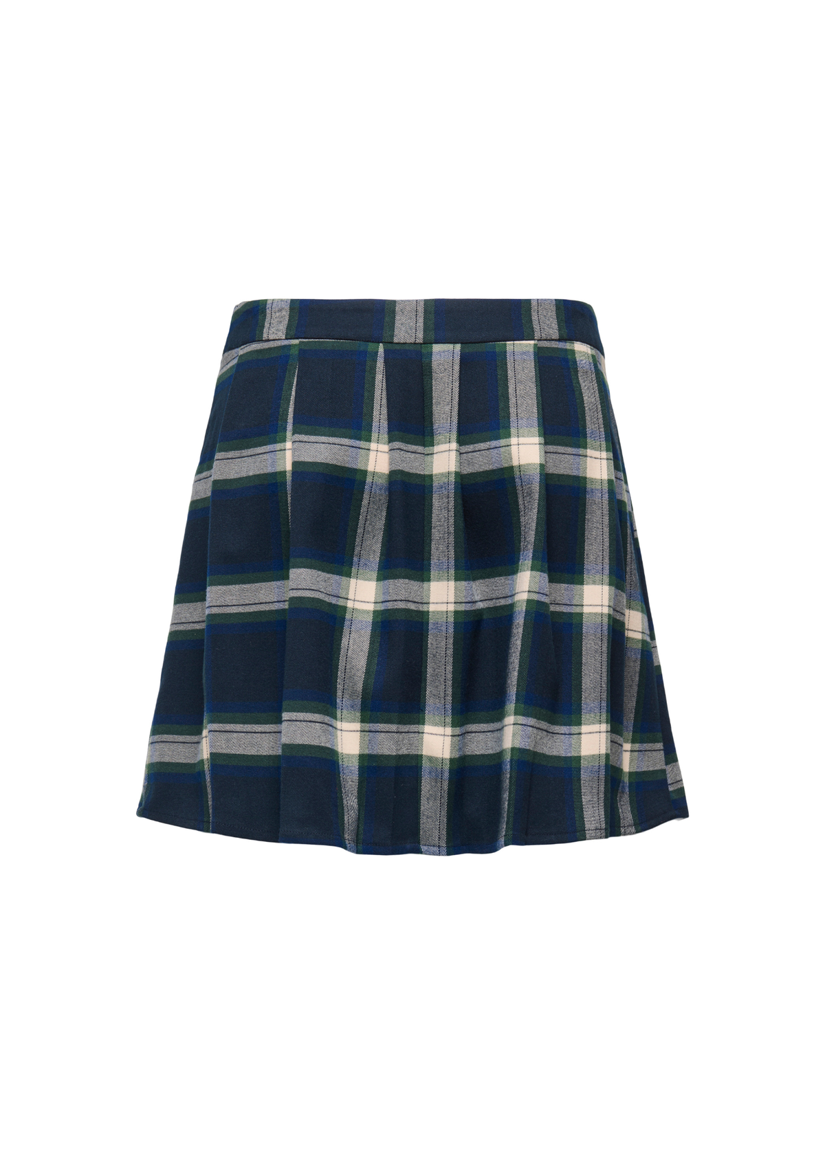 Only - Blue & Green Checked Mini Skirt