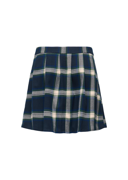 Only - Blue & Green Checked Mini Skirt