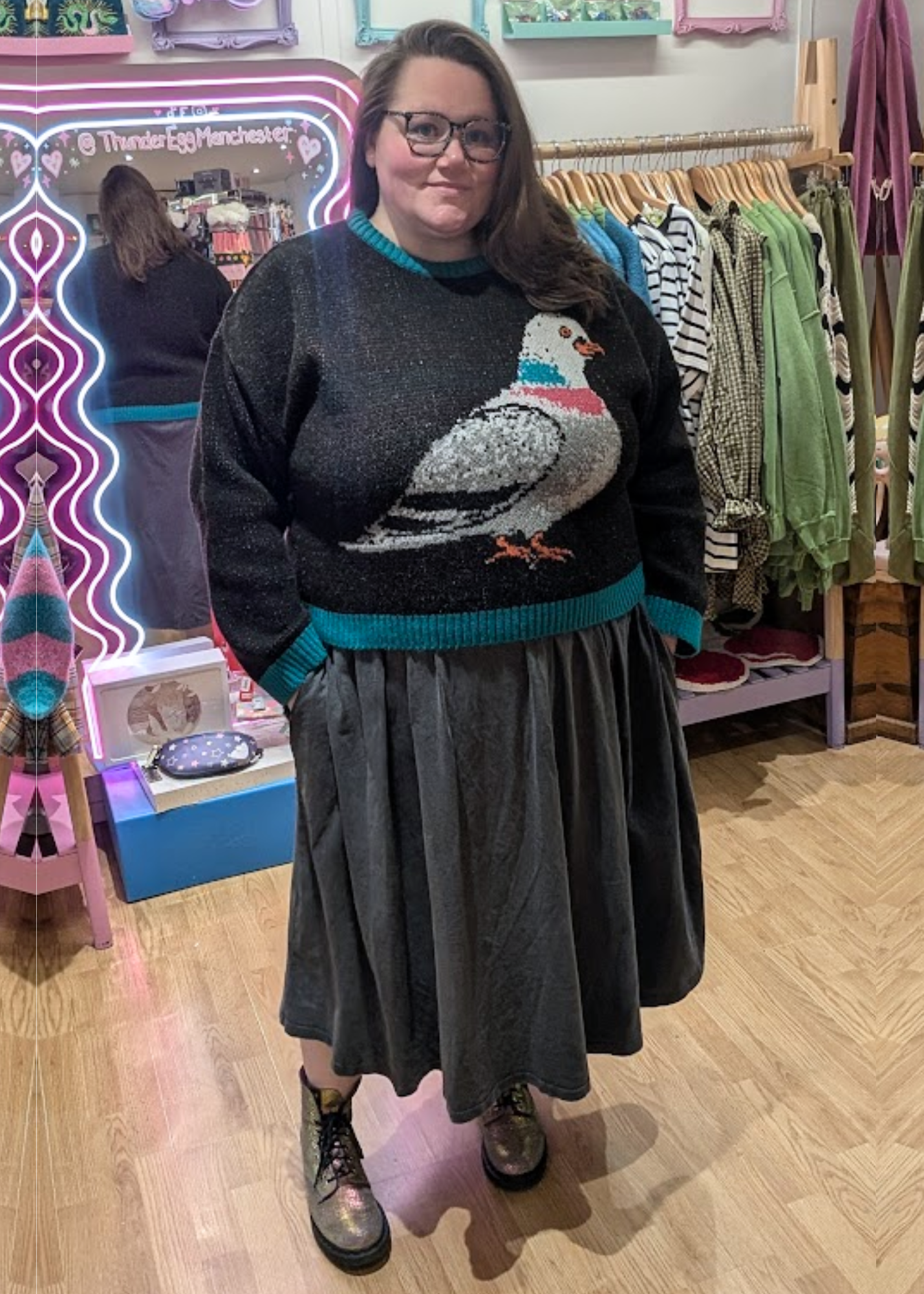 Home of Rainbows - Fluffy Pigeon Knit Jumper