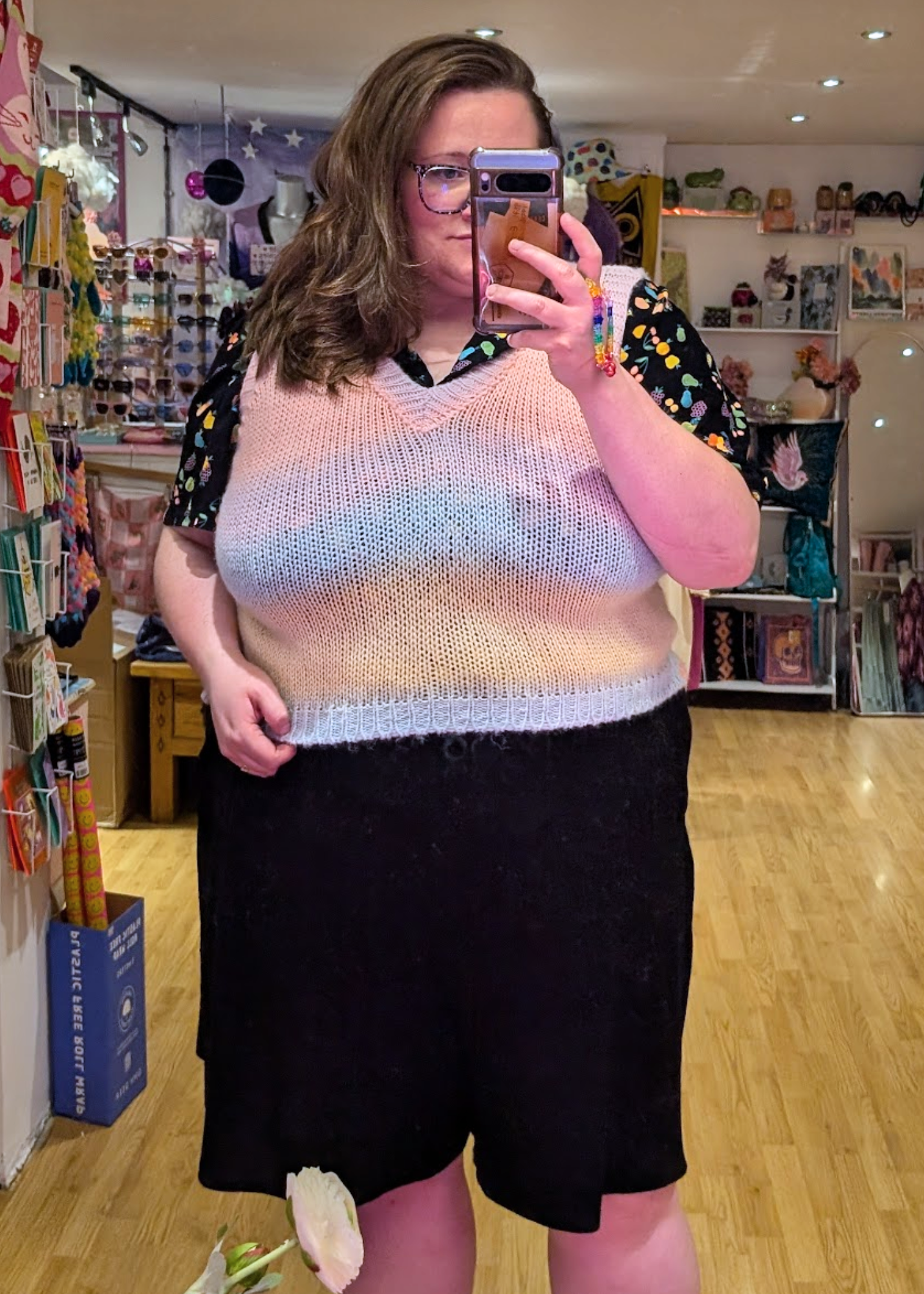 The Edit - Rainbow Ombre Knitted Sweater Vest