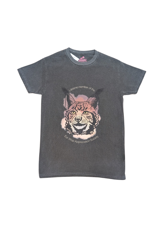 Home of Rainbows - Unisex 'Ear Wisp Appreciation' Lynx Tee in Charcoal