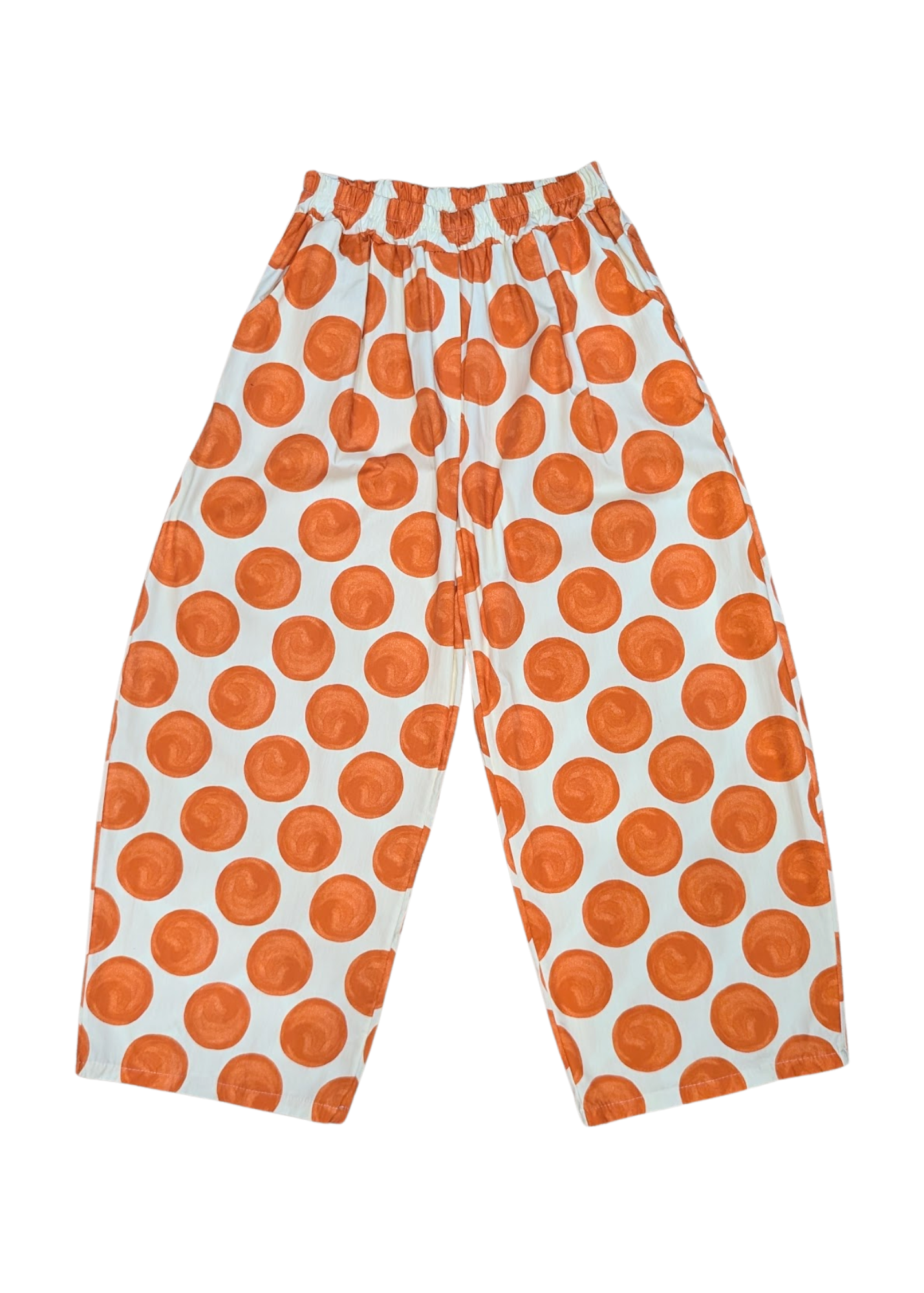 The Edit - Orange & Lemon Polka Dot Barrel Trousers