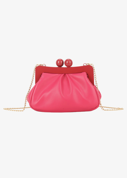The Edit - Fuchsia Retro Clasp Top Bag