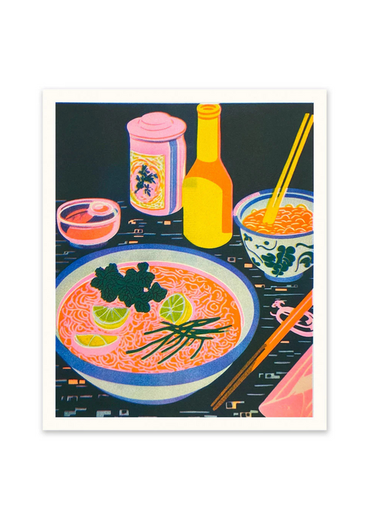 Ohh Deer - Black Ramen Riso Print