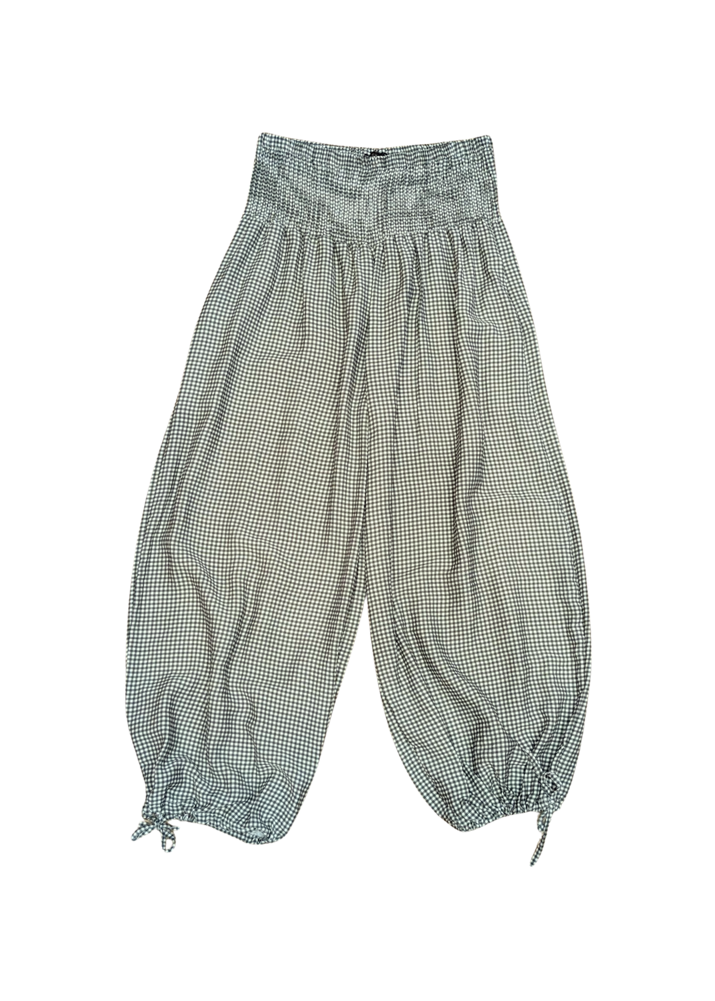 The Edit - Forest Green Gingham Cocoon Trousers