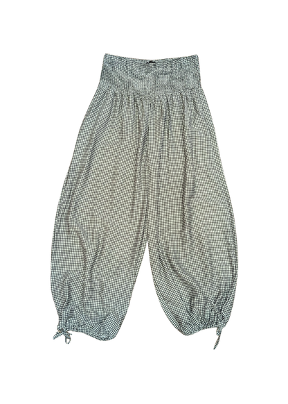 The Edit - Forest Green Gingham Cocoon Trousers