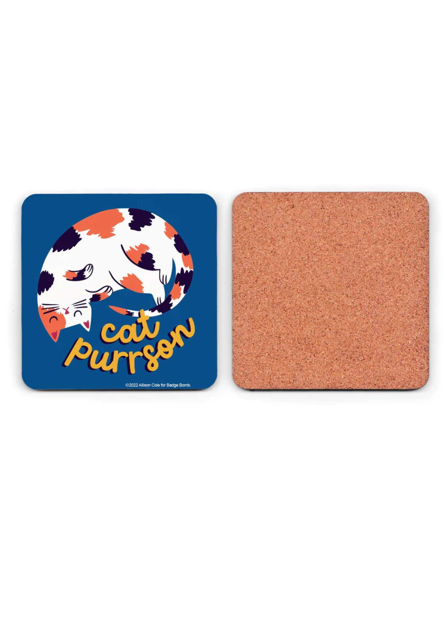 Badge Bomb - Cat Purrson Coaster