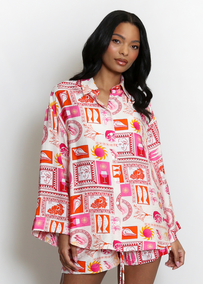 The Edit - Pink Mosaic Shirt