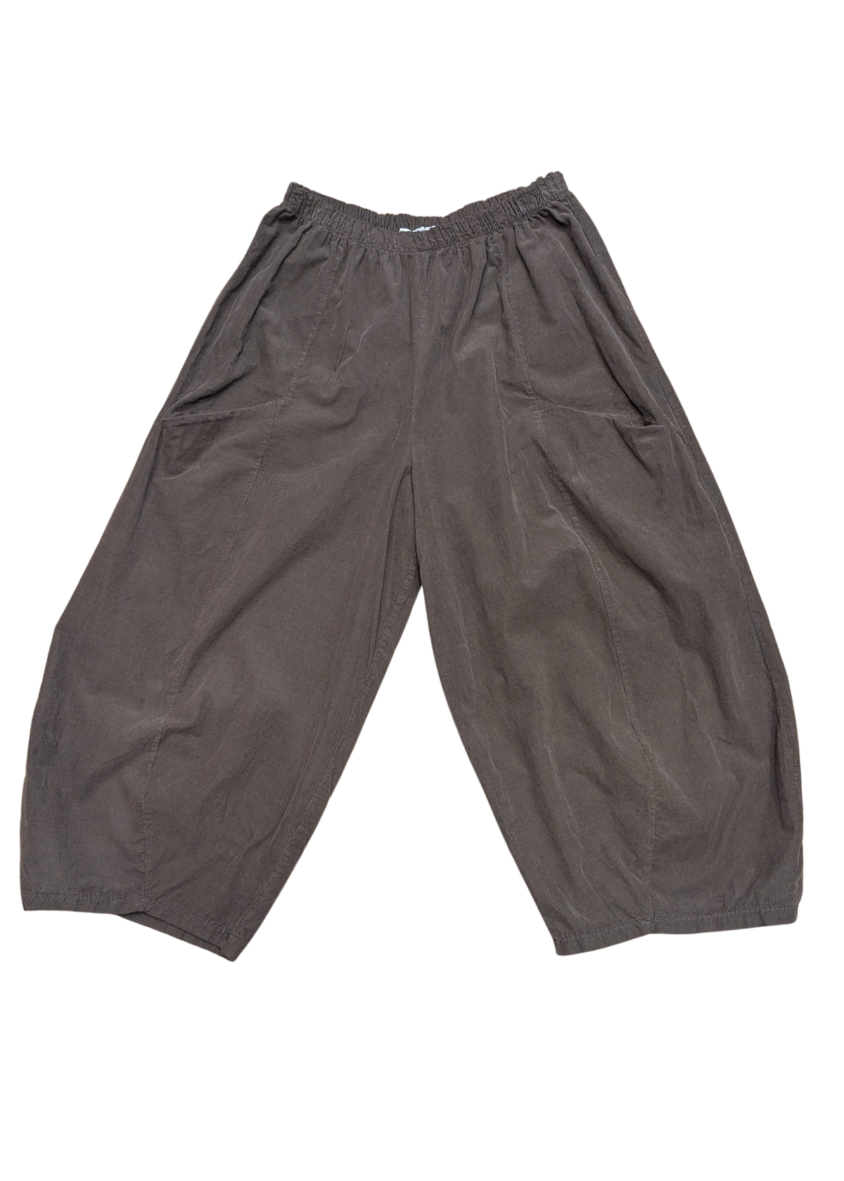 The Edit - Brown Corduroy Cocoon Trousers