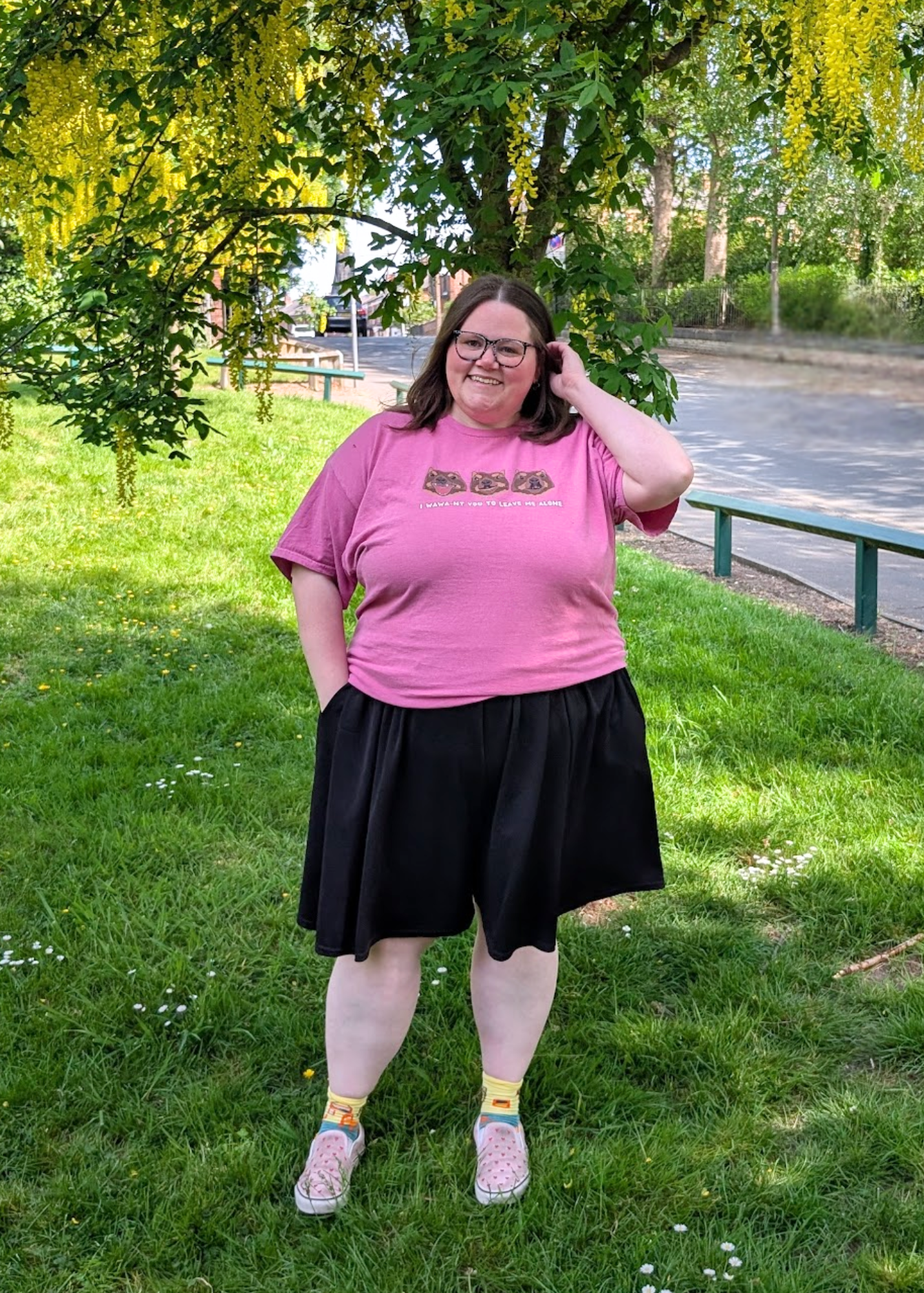 Home of Rainbows - Hyrax 'Leave Me Alone' Tee in Pink