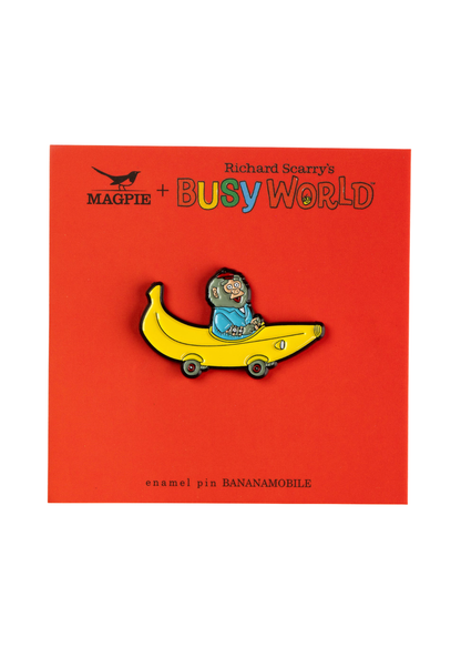 Magpie - Richard Scarry Bananamobile Enamel Pin