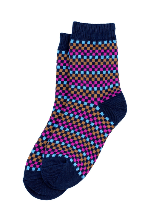 Joe Cool - Navy Blue Pixels Socks
