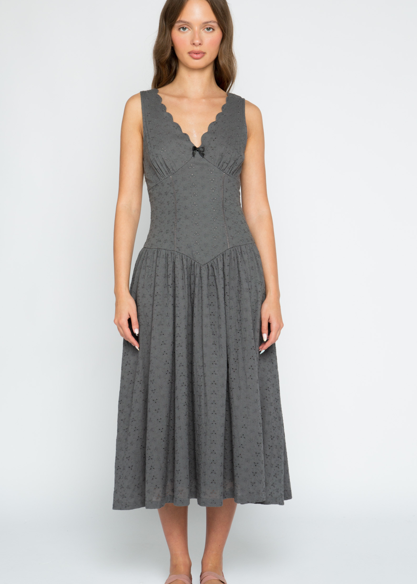 Daisy Street - Fern Broderie Anglaise Midi Dress