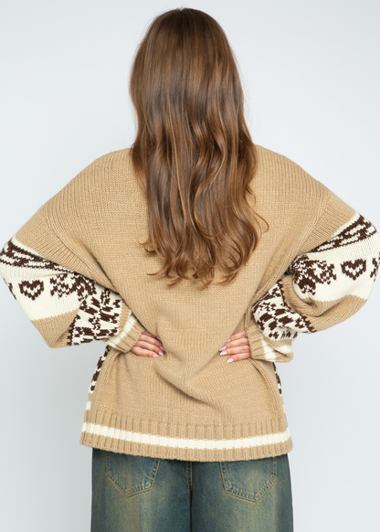 Daisy Street - Addison Bunny Knit Zip Up Cardigan