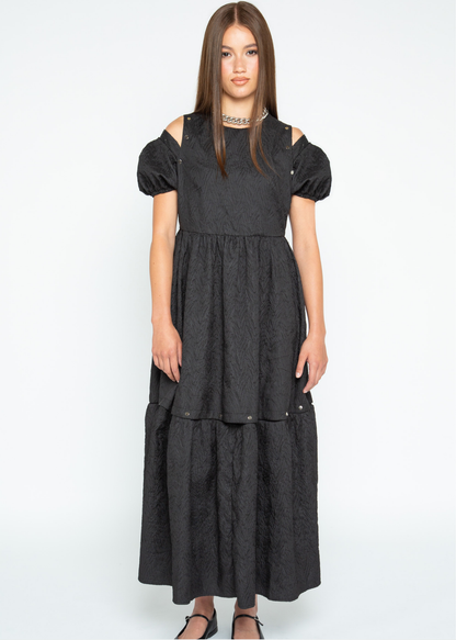 Daisy Street - Hazel Black Textured 4-ways-to-wear Dress