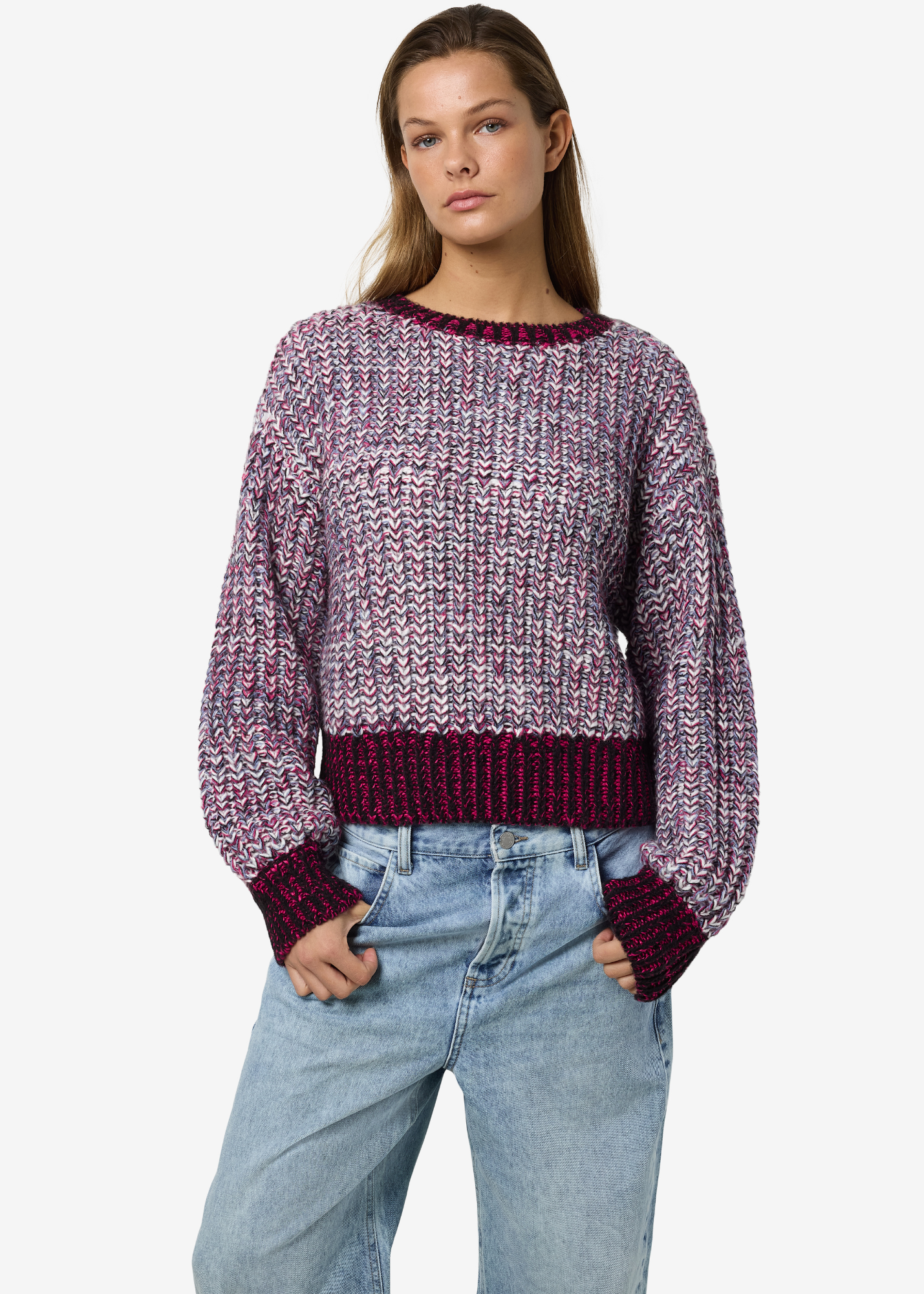 Noisy May - Maroon Chunky Knit Jumper