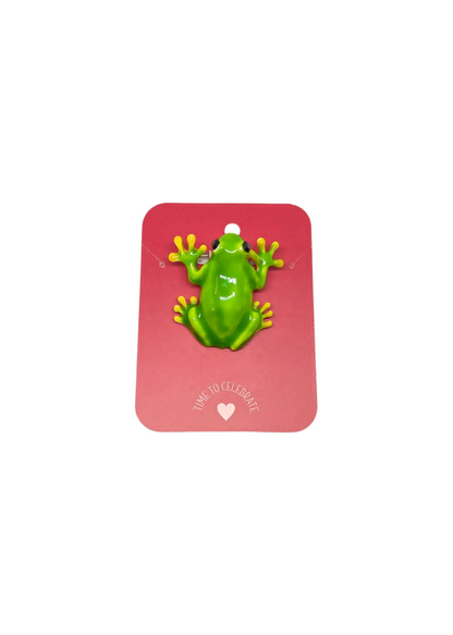 The Edit - Green Tree Frog Brooch