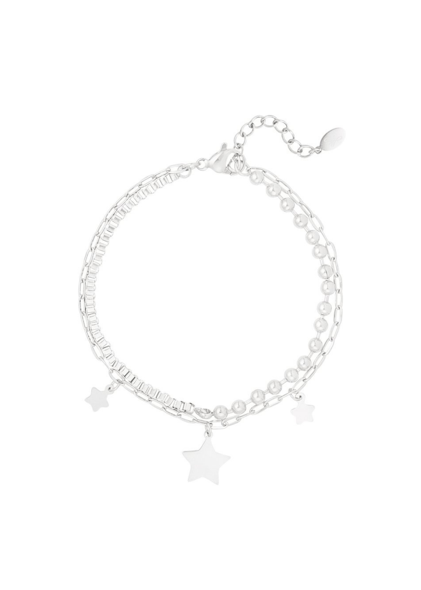 The Edit - Shining Stars Double Bracelet in Silver