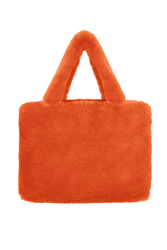 The Edit - Large Orange Fluffy Bag