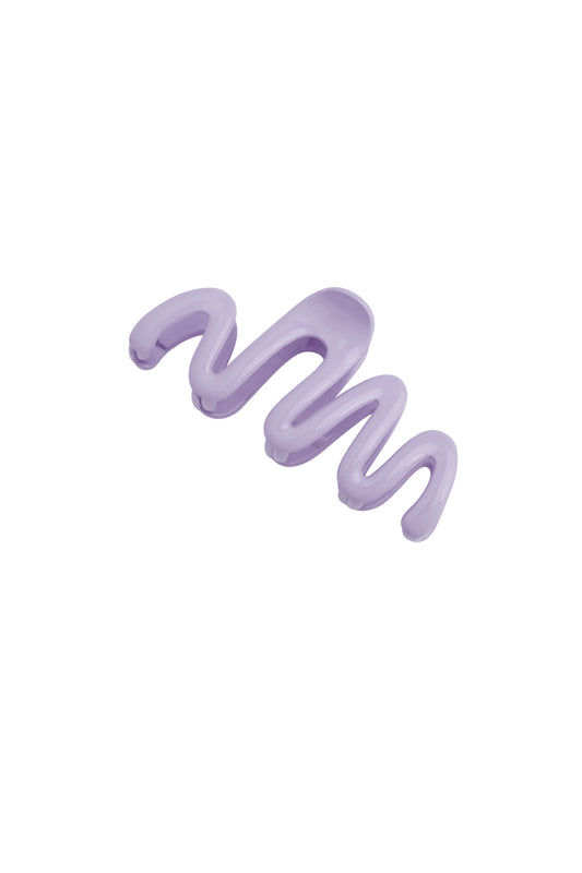 The Edit - Large Squiggle Hair Claw in Lilac
