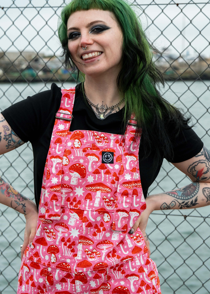 Rebel Romance x Stacey McEvoy-Caunt Mushrooms Stretch Dungarees